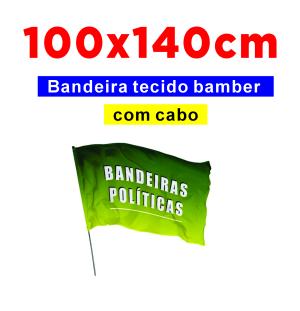 BANDEIRA 100x140CM Tecido Bember 100x140cm 4x0  Grampeada - Refilada no Pirografo 